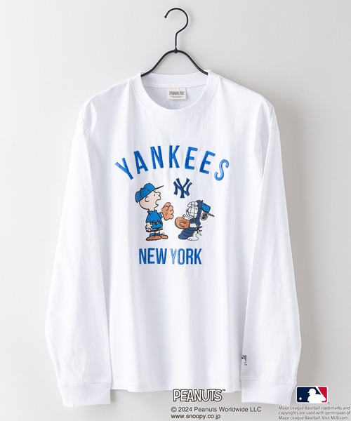 PEANUTS(ピーナッツ)の「【MLB ×PEANUTS】オリジナルデザイン Tシャツ ヤンキース ドジャース メッツ ドロップショルダー ビッグシルエット ユニセックス(Tシャツ/カットソー・メンズ・ブルー系その他2/グリーン系その他3/ベージュ系その他3/ホワイト系その他2/ベージュ系その他/グレー系その他/ホワイト系その他・X-LARGE/LARGE/MEDIUM/SMALL)」の16枚目の写真