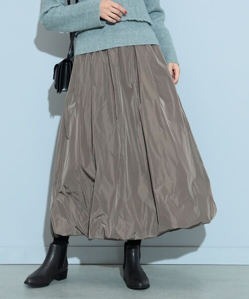 BEAMS HEART(ビームスハート)の「タフタ バルーンスカート(スカート・レディース・ブラック/ブラウン系その他4/ブラウン系その他2・FREE)」の3枚目の写真