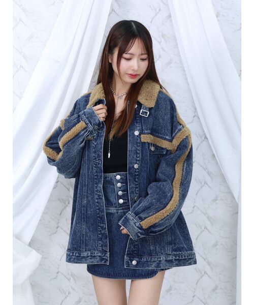 EATME(イートミー)の「コルセットデニムショートパンツ(セットアップ可能)(デニムパンツ・レディース・ブルー/アイボリー/ブラック・FREE)」の7枚目の写真