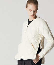 TAION（タイオン）の「【TAION(タイオン)】〈ウィメンズ〉ミリタリー VネックWジップ ダウンジャケット-ソフトシェル（ダウンジャケット/コート）」