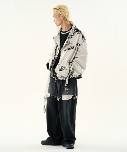 DISCOVERED(ディスカバード)の「BLEACH W RIDERS BLOUSON(ライダースジャケット・メンズ・ブラック・1/3)」の7枚目の写真