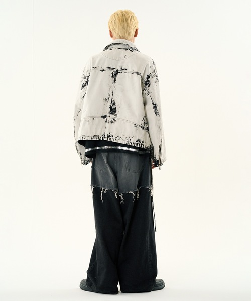 DISCOVERED(ディスカバード)の「BLEACH W RIDERS BLOUSON(ライダースジャケット・メンズ・ブラック・1/3)」の6枚目の写真
