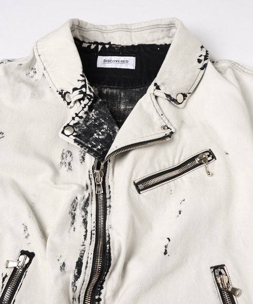 DISCOVERED(ディスカバード)の「BLEACH W RIDERS BLOUSON(ライダースジャケット・メンズ・ブラック・1/3)」の15枚目の写真