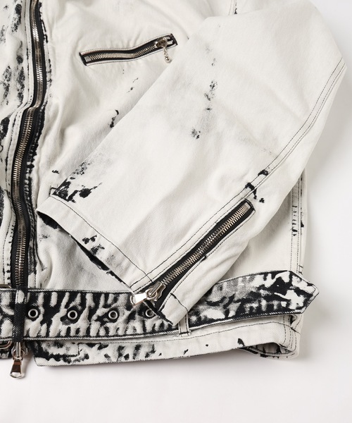 DISCOVERED(ディスカバード)の「BLEACH W RIDERS BLOUSON(ライダースジャケット・メンズ・ブラック・1/3)」の12枚目の写真