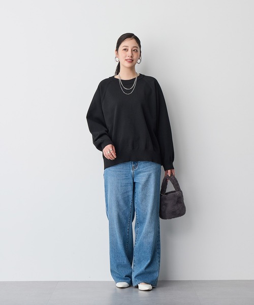 anyfee(エニフィー)の「【anyfee】ビックシルエットラグランニットプルオーバー《大きいサイズ/プラスサイズ》(ニット/セーター・レディース・アイボリー/ブラック/杢グレー/グリーン/ブルー・3L/4L/5L/LL)」の17枚目の写真
