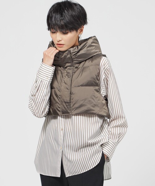 EVEX by KRIZIA(エヴェックスバイクリツィア)の「【L】カタログ掲載品】【ウォッシャブル】マルチウェイシャンブレータフタダウンベスト(ダウンベスト・レディース・ダークネイビー/グリーン系その他4・44)」の11枚目の写真