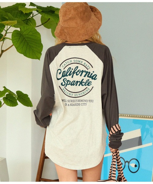 anap mimpi（アナップミンピ）の「サークルメッセージ ラグラン 配色 長袖 ロンT（Tシャツ/カットソー・レディース・オフホワイト/キナリ・FREE）」の12枚目の写真