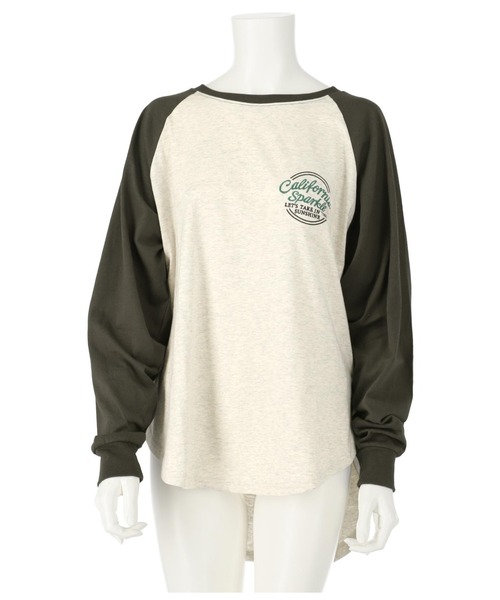 anap mimpi（アナップミンピ）の「サークルメッセージ ラグラン 配色 長袖 ロンT（Tシャツ/カットソー・レディース・オフホワイト/キナリ・FREE）」の21枚目の写真