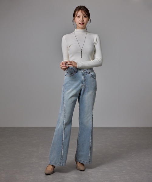 Jayro(ジャイロ)の「フリンジ切替ワイドフレアパンツ(その他パンツ・レディース・ブラック系その他3・M)」の16枚目の写真