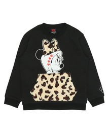 Disney | 親子お揃い ディズニー ヒョウ柄 ボアポケット トレーナー 0004K(スウェット)