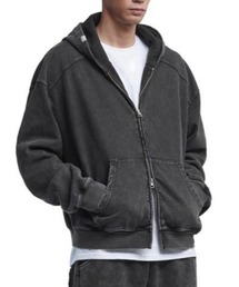 never mind the xu パーカー XU パーカー 「Never mind the XU」damage zip up hoodie