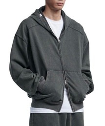 【NOMANUAL】M.L HOODED ZIP-UP / 【ノーマニュアル】ジップアップ長袖パーカー