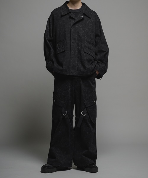 CASPER JOHN(キャスパージョン)の「Bleach twill bondage cargo pants/ブリーチツイルボンテージカーゴパンツ(カーゴパンツ・メンズ・ブラック/ホワイト・X-SMALL/SMALL/MEDIUM/LARGE)」の12枚目の写真