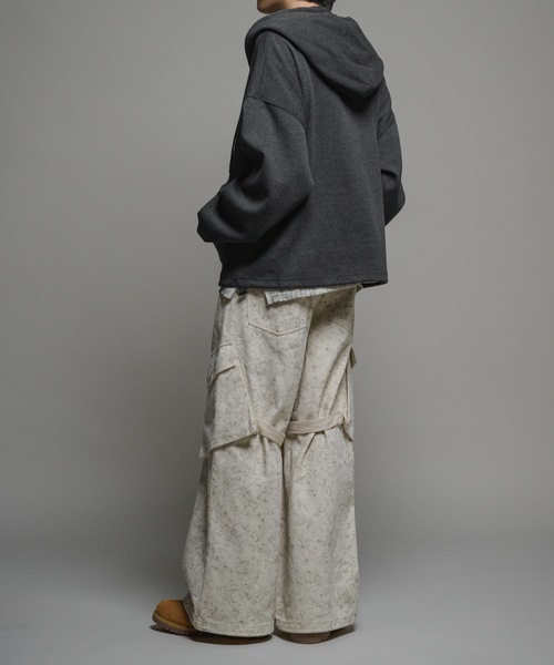 Casper John ブリーチツイルボンテージカーゴパンツ セール】Bleach twill bondage cargo pants/ブリーチツイル