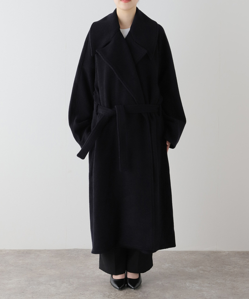 PAN(パン)の「【PAN/パン】W/CA PILE LONG TRENCH(トレンチコート・レディース・ネイビー・MEDIUM)」の15枚目の写真