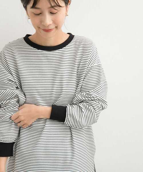 ITEMS URBANRESEARCH トレーナーDOORS ボーダーシャツ セール】マシュマロボーダープルオーバー（Tシャツ/カットソー