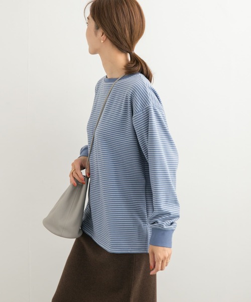 URBAN RESEARCH DOORS(アーバンリサーチドアーズ)の「マシュマロボーダープルオーバー(Tシャツ/カットソー・レディース・ホワイト系その他/ブルー系その他/ブラック系その他・MEDIUM)」の3枚目の写真