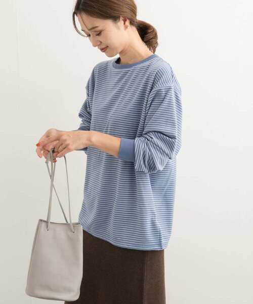 URBAN RESEARCH DOORS(アーバンリサーチドアーズ)の「マシュマロボーダープルオーバー(Tシャツ/カットソー・レディース・ホワイト系その他/ブルー系その他/ブラック系その他・MEDIUM)」の4枚目の写真