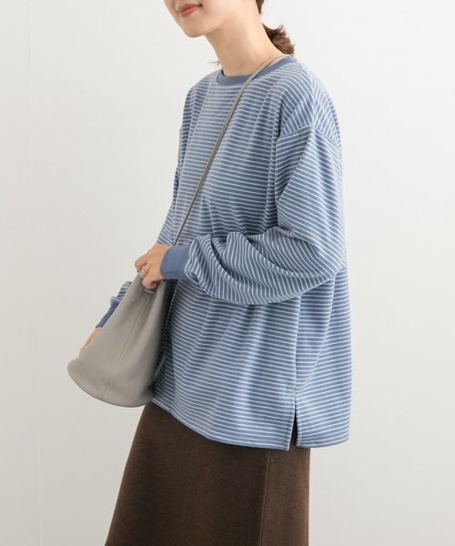 URBAN RESEARCH DOORS(アーバンリサーチドアーズ)の「マシュマロボーダープルオーバー(Tシャツ/カットソー・レディース・ホワイト系その他/ブルー系その他/ブラック系その他・MEDIUM)」の6枚目の写真