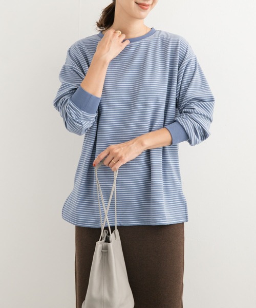 URBAN RESEARCH DOORS(アーバンリサーチドアーズ)の「マシュマロボーダープルオーバー(Tシャツ/カットソー・レディース・ホワイト系その他/ブルー系その他/ブラック系その他・MEDIUM)」の7枚目の写真
