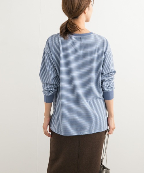 URBAN RESEARCH DOORS(アーバンリサーチドアーズ)の「マシュマロボーダープルオーバー(Tシャツ/カットソー・レディース・ホワイト系その他/ブルー系その他/ブラック系その他・MEDIUM)」の8枚目の写真