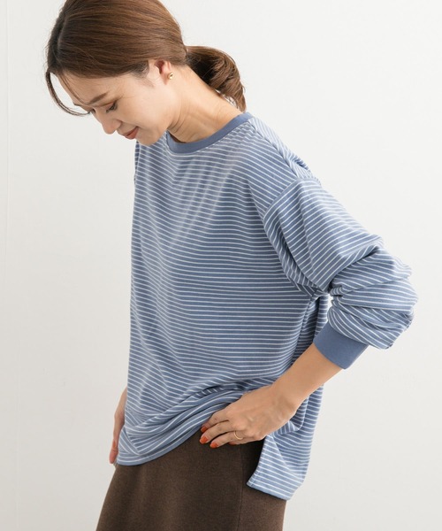 URBAN RESEARCH DOORS(アーバンリサーチドアーズ)の「マシュマロボーダープルオーバー(Tシャツ/カットソー・レディース・ホワイト系その他/ブルー系その他/ブラック系その他・MEDIUM)」の12枚目の写真