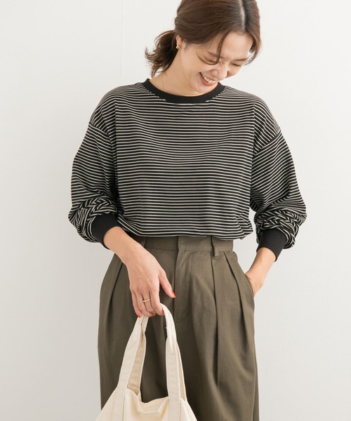 URBAN RESEARCH DOORS(アーバンリサーチドアーズ)の「マシュマロボーダープルオーバー(Tシャツ/カットソー・レディース・ホワイト系その他/ブルー系その他/ブラック系その他・MEDIUM)」の16枚目の写真