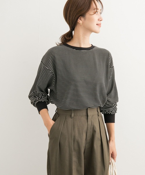 URBAN RESEARCH DOORS(アーバンリサーチドアーズ)の「マシュマロボーダープルオーバー(Tシャツ/カットソー・レディース・ホワイト系その他/ブルー系その他/ブラック系その他・MEDIUM)」の20枚目の写真