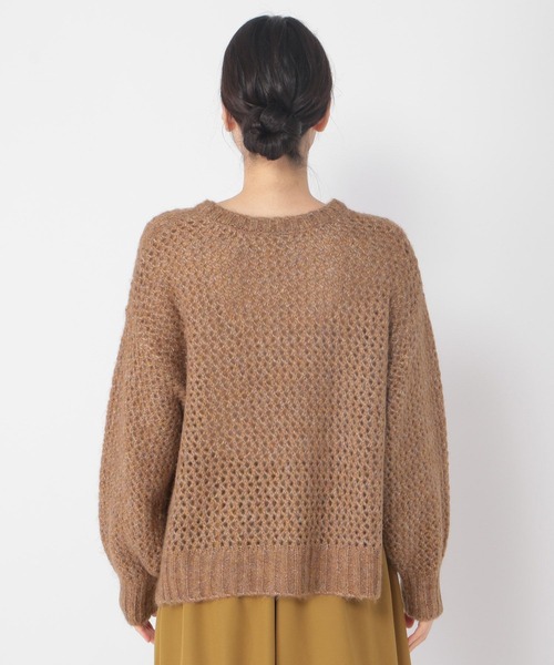 セール】3ゲージ透かし編みプルオーバー（ニット/セーター）｜studio