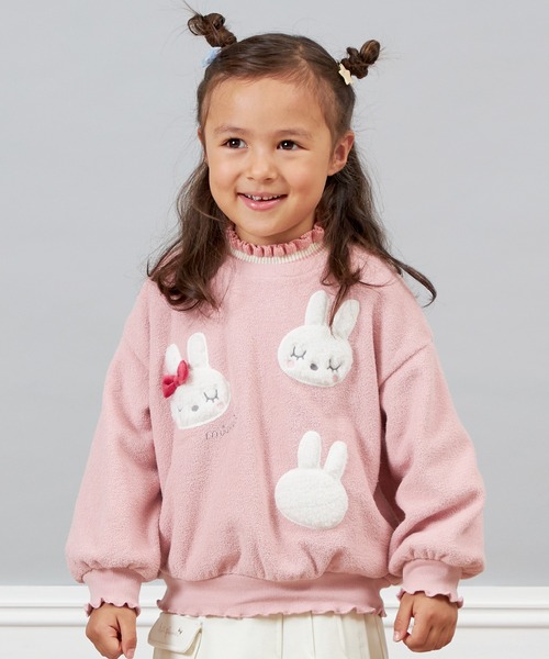 【セール】ボアmimiアップリケブークレトレーナー(80～120)（スウェット）｜KP（ケーピー）