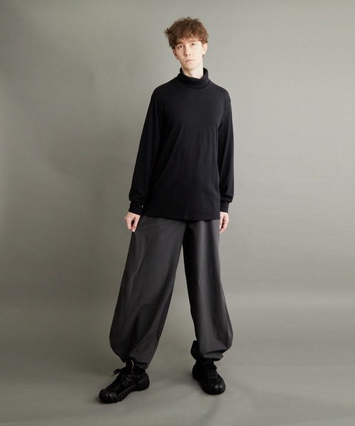 ミマ(ミマ)の「【ミマ】ボンタンスーパーワイドパンツ(スラックス・メンズ・チャコールグレー/ブラック・MEDIUM/LARGE)」の3枚目の写真