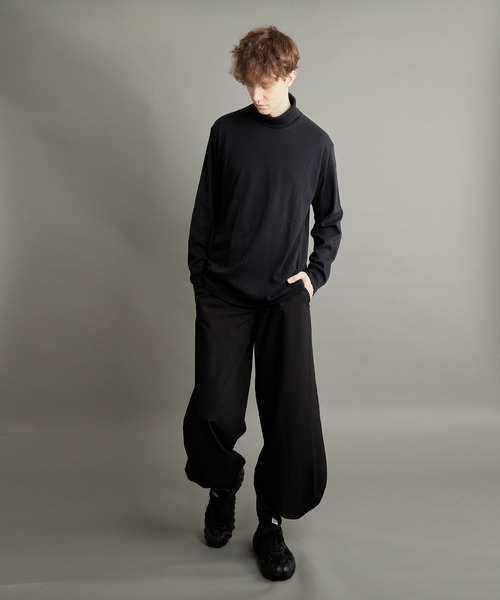 ミマ(ミマ)の「【ミマ】ボンタンスーパーワイドパンツ(スラックス・メンズ・チャコールグレー/ブラック・MEDIUM/LARGE)」の12枚目の写真