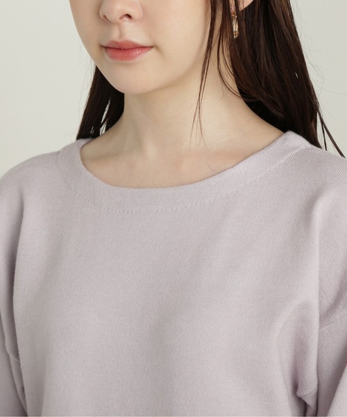 PROPORTION BODY DRESSING(プロポーションボディドレッシング)の「バイカラーリボン刺繍ニット / 1214270116(ニット/セーター・レディース・ライトグリーン/ブラック/グレー・SMALL/MEDIUM)」の20枚目の写真