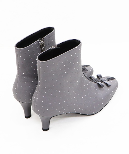 【セール】2024秋冬新作 リボンモチーフラインストーンヒールブーツ 41436（ブーツ）｜ORiental TRaffic（オリエンタルトラフィック）