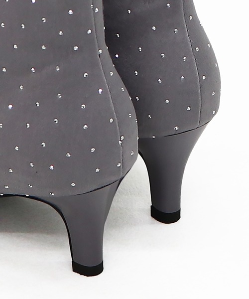 【セール】2024秋冬新作 リボンモチーフラインストーンヒールブーツ 41436（ブーツ）｜ORiental TRaffic（オリエンタルトラフィック）