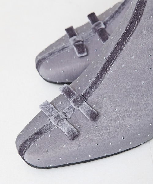 【セール】2024秋冬新作 リボンモチーフラインストーンヒールブーツ 41436（ブーツ）｜ORiental TRaffic（オリエンタルトラフィック）