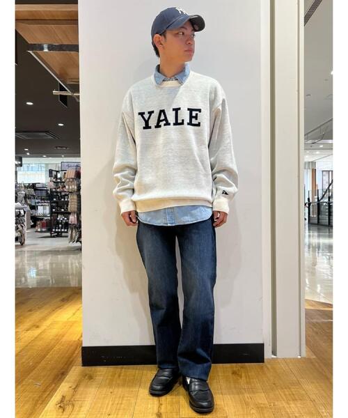 Right-on(ライトオン)の「Other(ソノタ)【メンズ】YALEロゴニット(ニット/セーター・メンズ・オフホワイト/ネイビー・M/L/XL)」の15枚目の写真