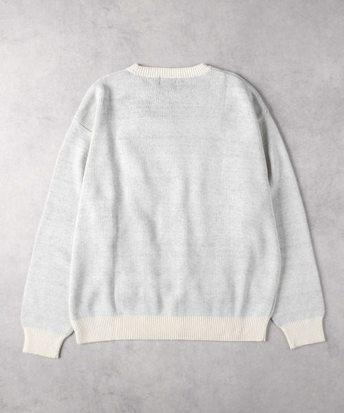 Right-on（ライトオン）の「YALE ロゴニット（ニット/セーター・メンズ・オフホワイト/ネイビー・M/L/XL）」の3枚目の写真