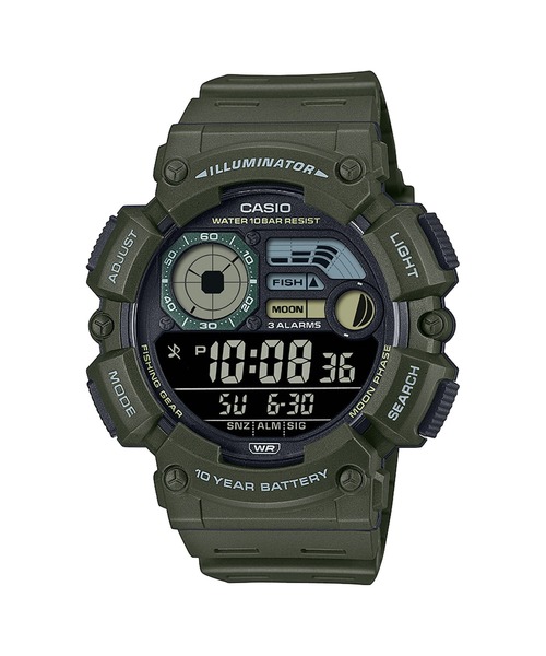CASIO(カシオ)の「CASIO Collection / WS-1500H-3BJF(デジタル腕時計・メンズ・オリーブドラブ・FREE)」の1枚目の写真