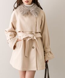 OLIVE des OLIVE | 【完売カラー再販開始！】ファーティペットミドル丈コート(その他アウター)