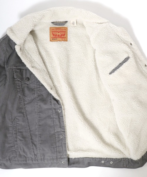 Levi's（リーバイス）の「Levi's/リーバイス TYPE-3 SHERPA TRUCKER/オーバーサイズ 裏ボアフリース コーデュロイジャケット/ブルゾン（ブルゾン・メンズ・グレー・XL/L/M/S）」の15枚目の写真