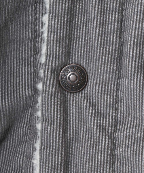 Levi's（リーバイス）の「Levi's/リーバイス TYPE-3 SHERPA TRUCKER/オーバーサイズ 裏ボアフリース コーデュロイジャケット/ブルゾン（ブルゾン・メンズ・グレー・XL/L/M/S）」の7枚目の写真