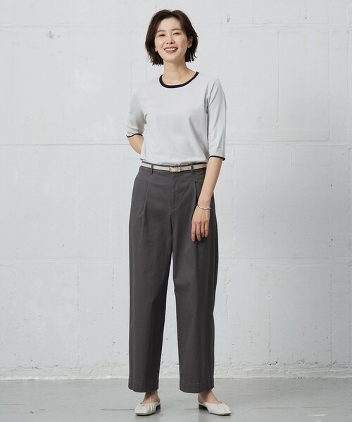 J.PRESS(ジェイプレス)の「【洗える】20チノストレッチ ワイドパンツ(その他パンツ・レディース・グレー系/ホワイト系/ベージュ系・T13/T15/T17)」の19枚目の写真
