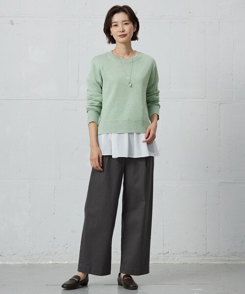 J.PRESS(ジェイプレス)の「【洗える】20チノストレッチ ワイドパンツ(その他パンツ・レディース・グレー系/ホワイト系/ベージュ系・T13/T15/T17)」の20枚目の写真