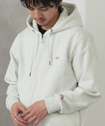 【BALL】T/C裏起毛 ワッペン付きフルジップパーカー 64538