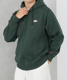 【BALL】T/C裏起毛 ワッペン付きフルジップパーカー 64538