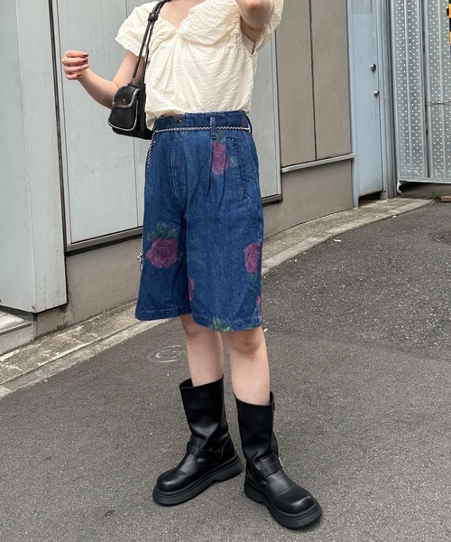 kastane カスタネ　デッドストックフラワーデニム Kastane（カスタネ）の「DEAD STOCK FLOWER DENIM（デニムパンツ