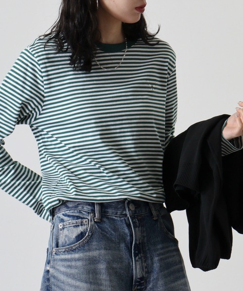 Guess(ゲス)の「GUESS MEN'S L/SLV TEE SHIRT ロンT(Tシャツ/カットソー・メンズ・ホワイト/グリーン・XL/M/L/S)」の15枚目の写真