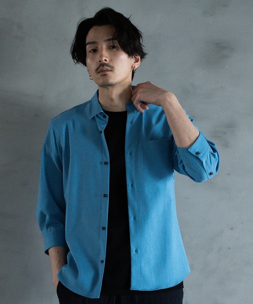 RATTLE TRAP（ラトルトラップ）の「ストレッチカチオンレギュラーカラーシャツ（シャツ/ブラウス・メンズ・ネイビー/グレー/サックスブルー/ブルー・LL/S/M/L）」の3枚目の写真