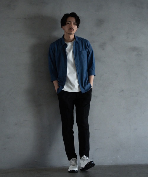 RATTLE TRAP（ラトルトラップ）の「ストレッチカチオンレギュラーカラーシャツ（シャツ/ブラウス・メンズ・ネイビー/グレー/サックスブルー/ブルー・LL/S/M/L）」の17枚目の写真